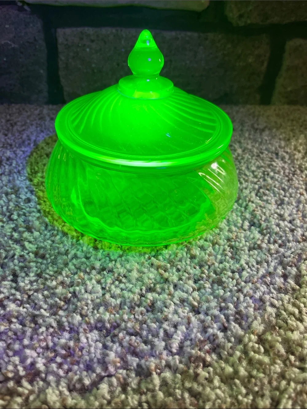 Anchor Hocking dish green glass